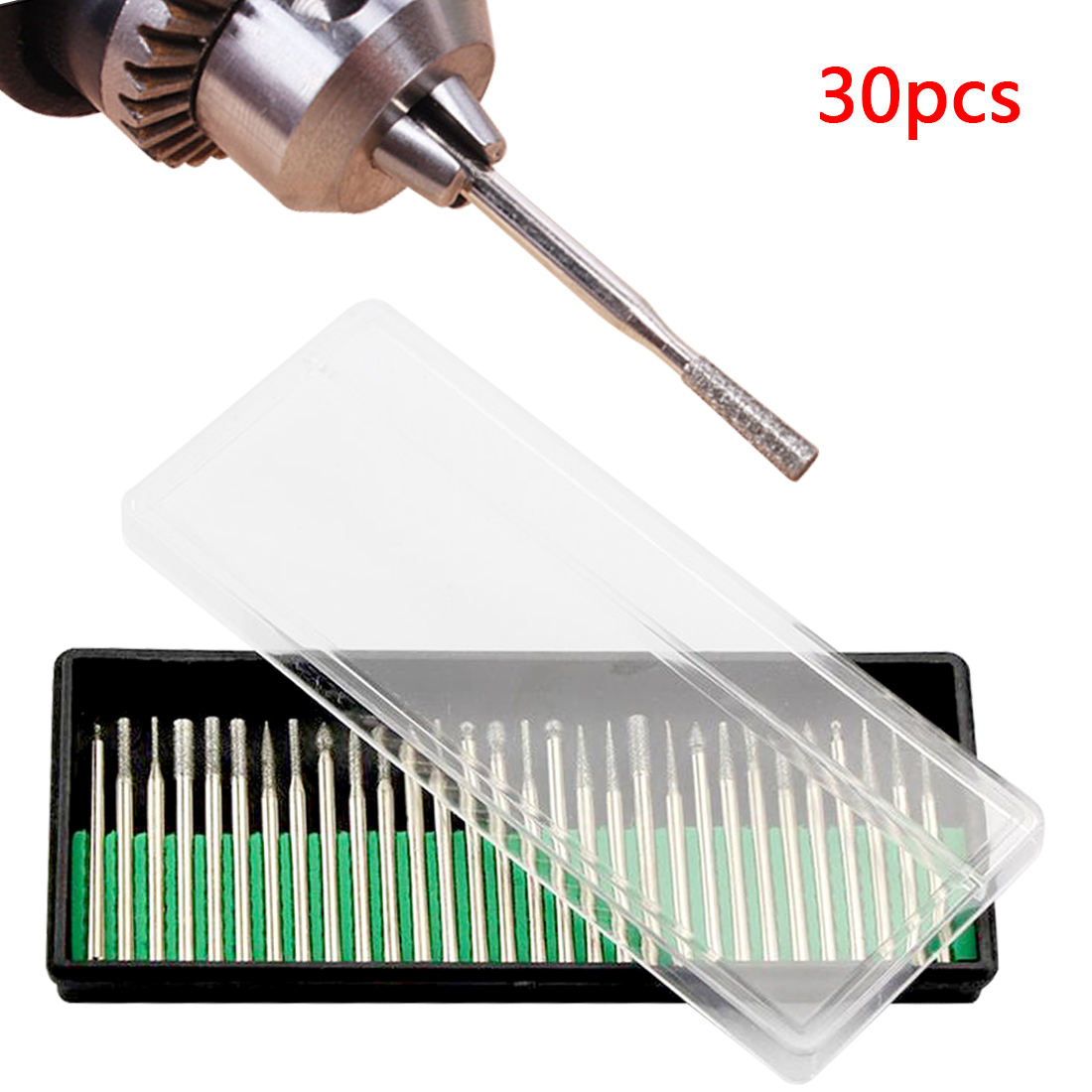 Dremel  ׼ ̾Ƹ Burs Dremel Ÿ  Ұ ̾Ƹ Burs  ׶ε  3mm Shank With Case